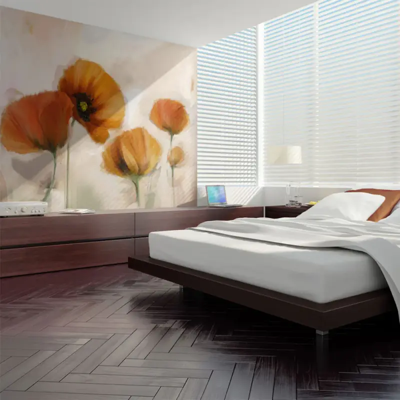 Top Vente Fotobehang - Poppies - vintage - 350x270