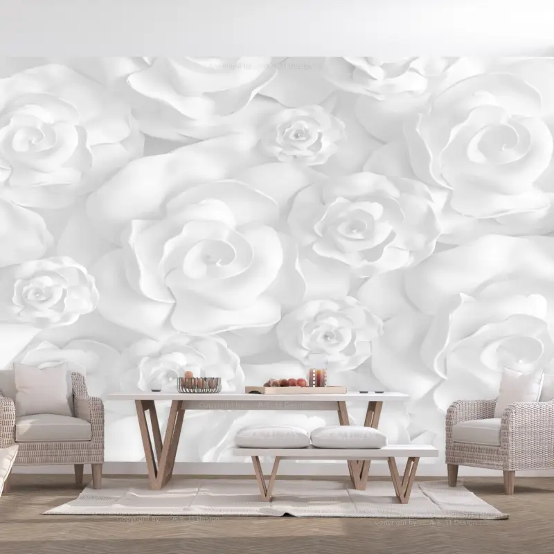 Top Vente Fotobehang - Plaster Flowers - 350x245