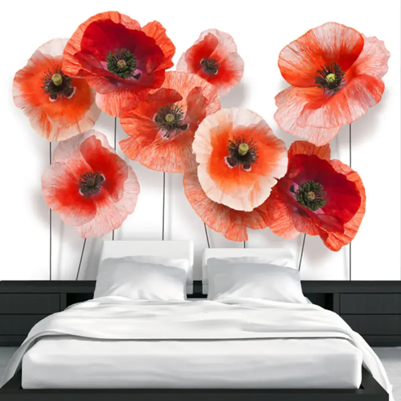 Usine Directe Fotobehang - Nine poppies - 150x105