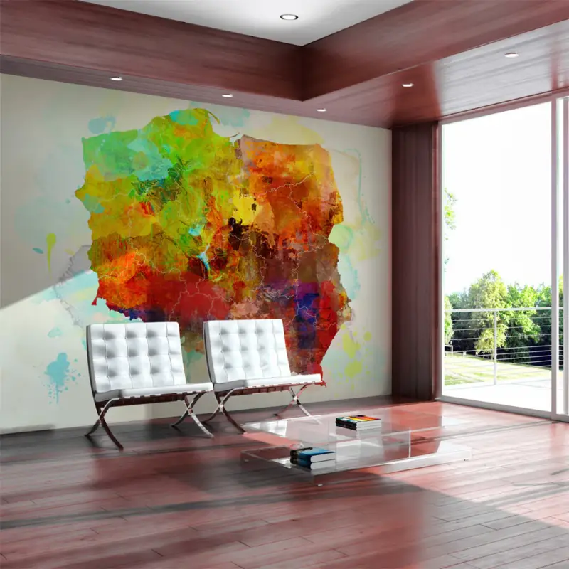 Vente Flash Fotobehang - Map (Poland) - 250x193