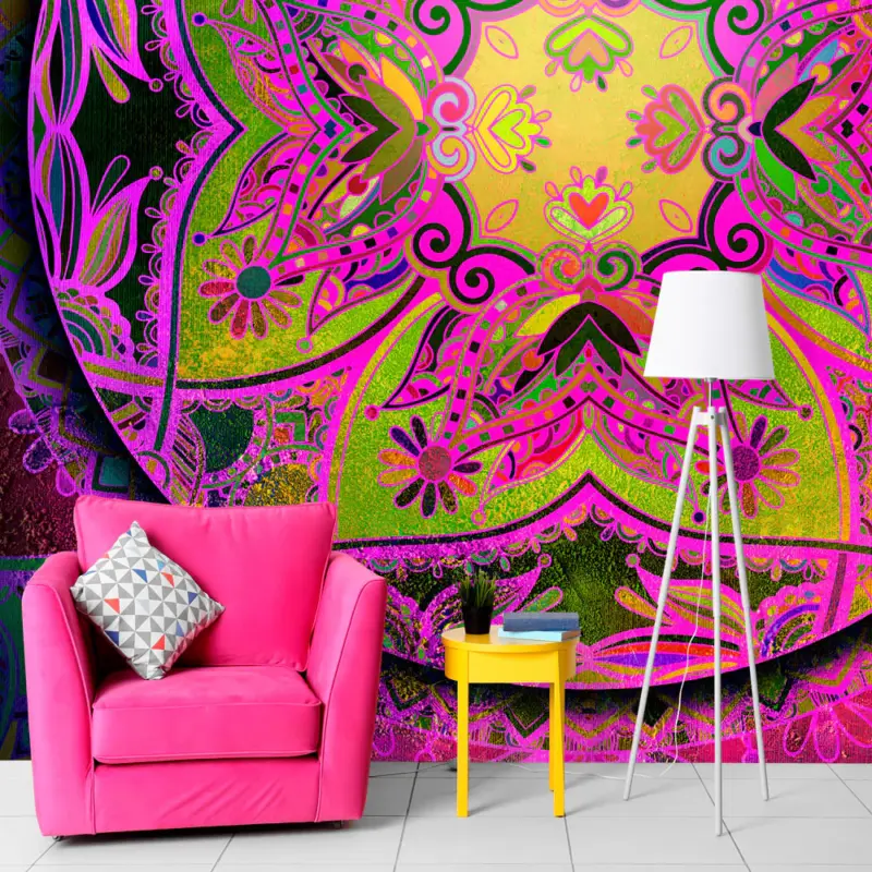 Achat Immédiat Fotobehang - Mandala: Pink Expression - 250x175