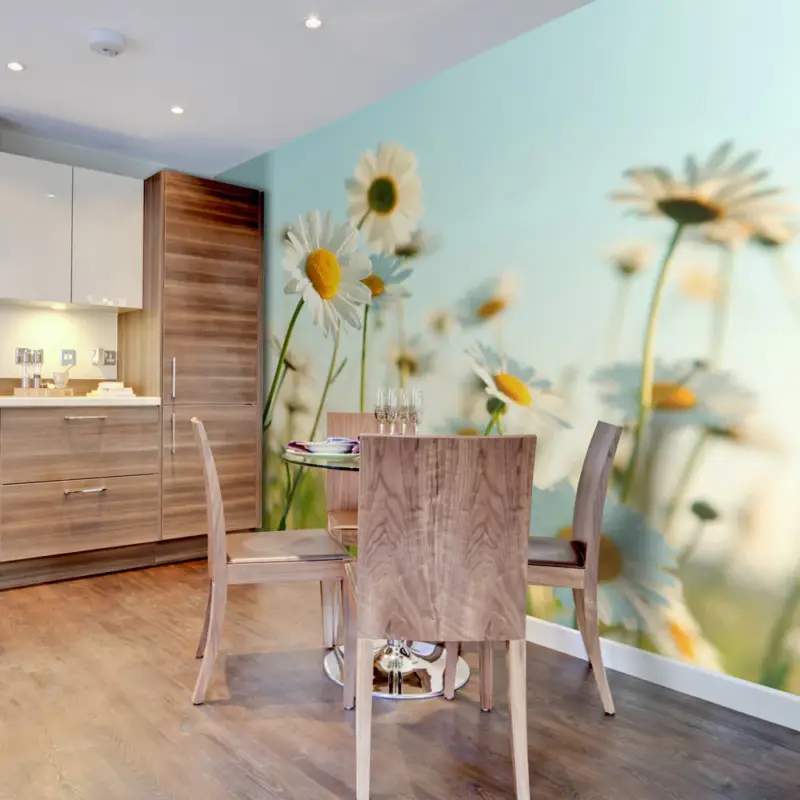 Top Vente Fotobehang - Madeliefjes - lenteweide - 200x154