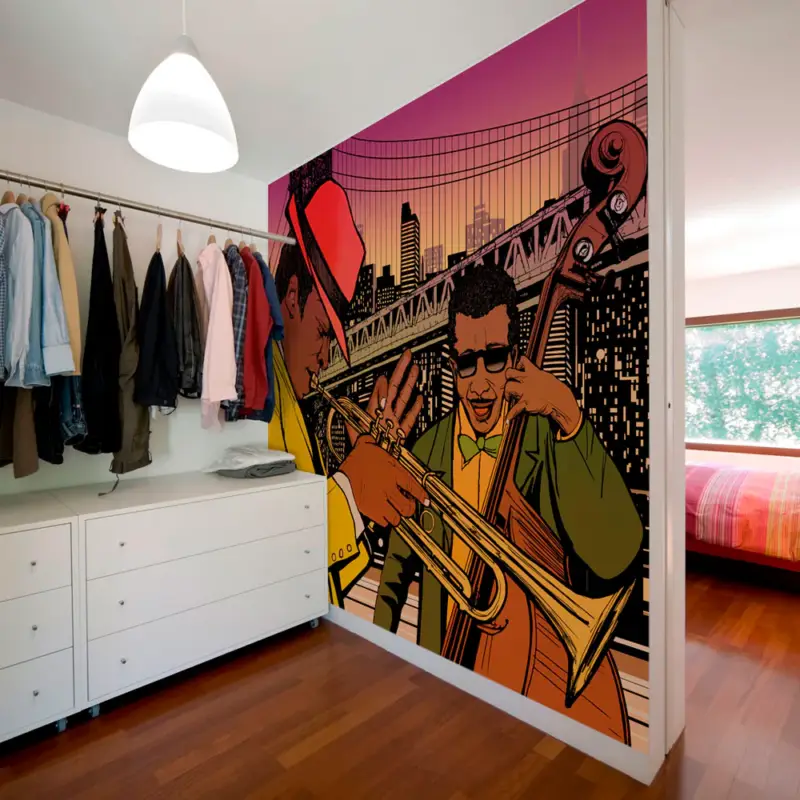 Acheter En Ligne Fotobehang - Jazz in de avond - 300x231