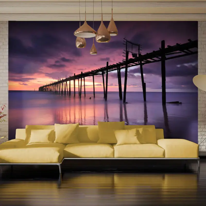 Achat Immédiat Fotobehang - Houten pier - 300x231