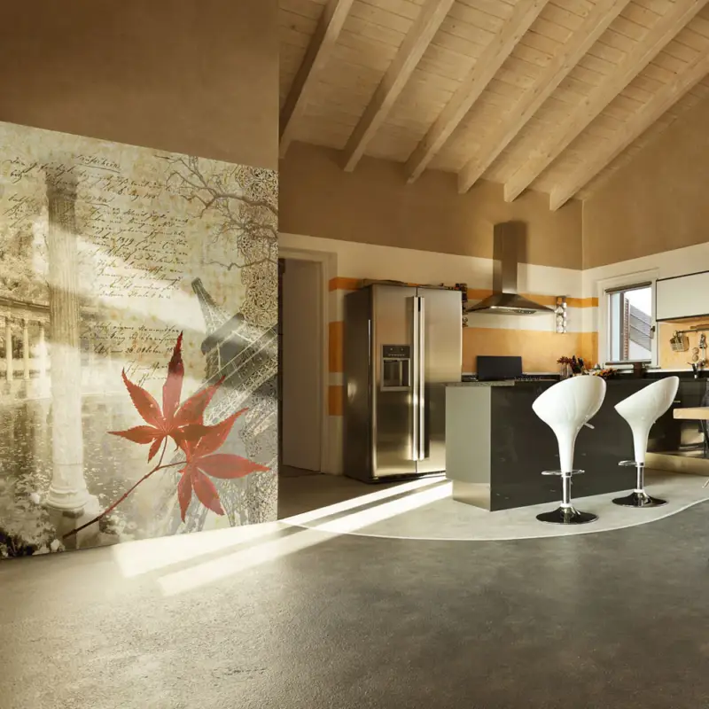 Achat Immédiat Fotobehang - Herfst en Parijs - 350x270