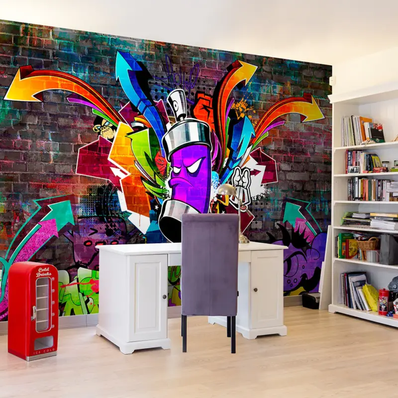 Vente Directe Fotobehang - Graffiti: Colourful attack - 150x105