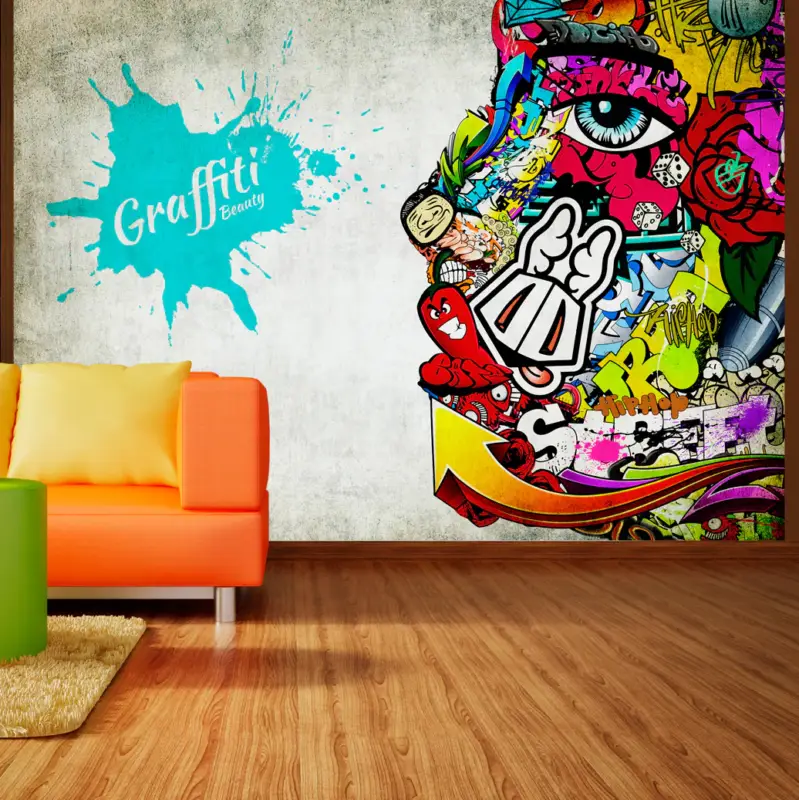 Vente Directe Fotobehang - Graffiti beauty - 250x175