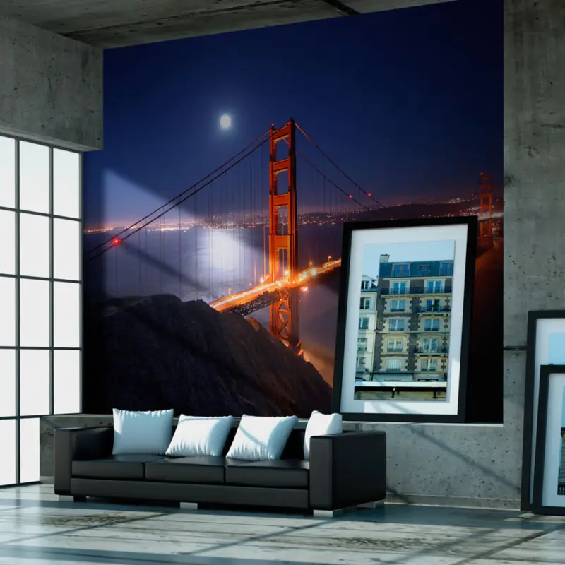 Acheter Direct Fotobehang - Golden Gate Bridge at night - 300x231