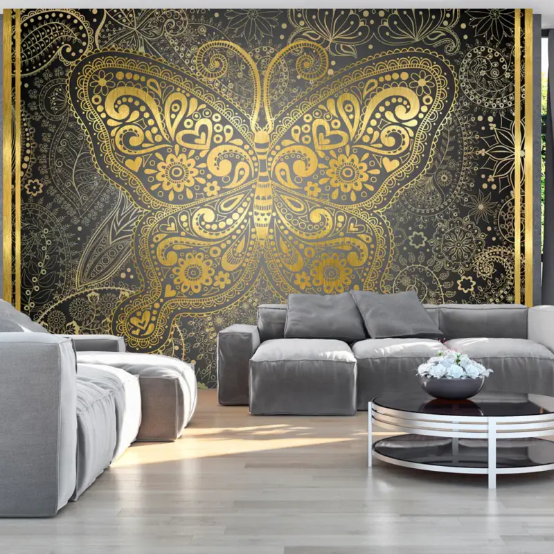 Acheter Direct Fotobehang - Golden Butterfly - 150x105