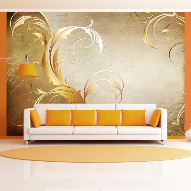 Acheter En Ligne Fotobehang - Gold leaf - 100x70