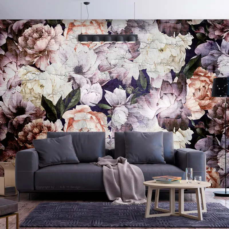 Usine Directe Fotobehang - Flowery Paradise - 100x70