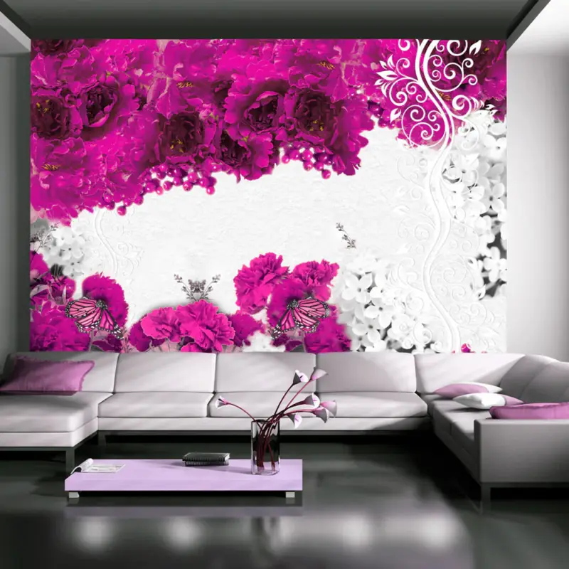 Achat Immédiat Fotobehang - Colors of spring: fuchsia - 400x280