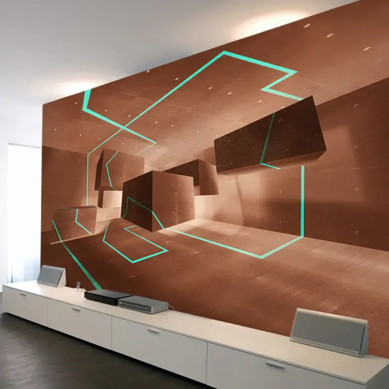 Acheter Direct Fotobehang - Celadon trail - 100x70