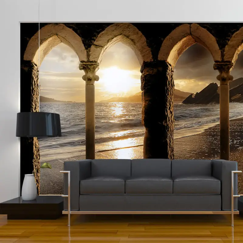 Achat Immédiat Fotobehang - Castle on the beach - 400x280