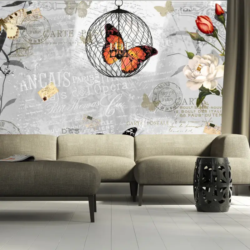 Vente Directe Fotobehang - Butterflies song - 250x175