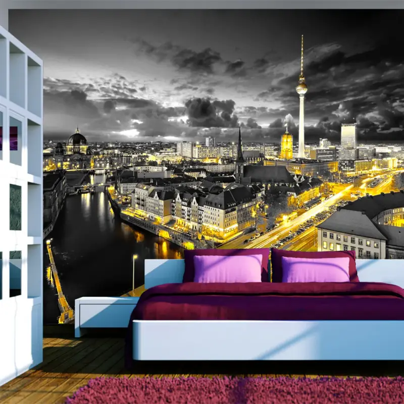 Vente Flash Fotobehang - Berlin at night - 150x105