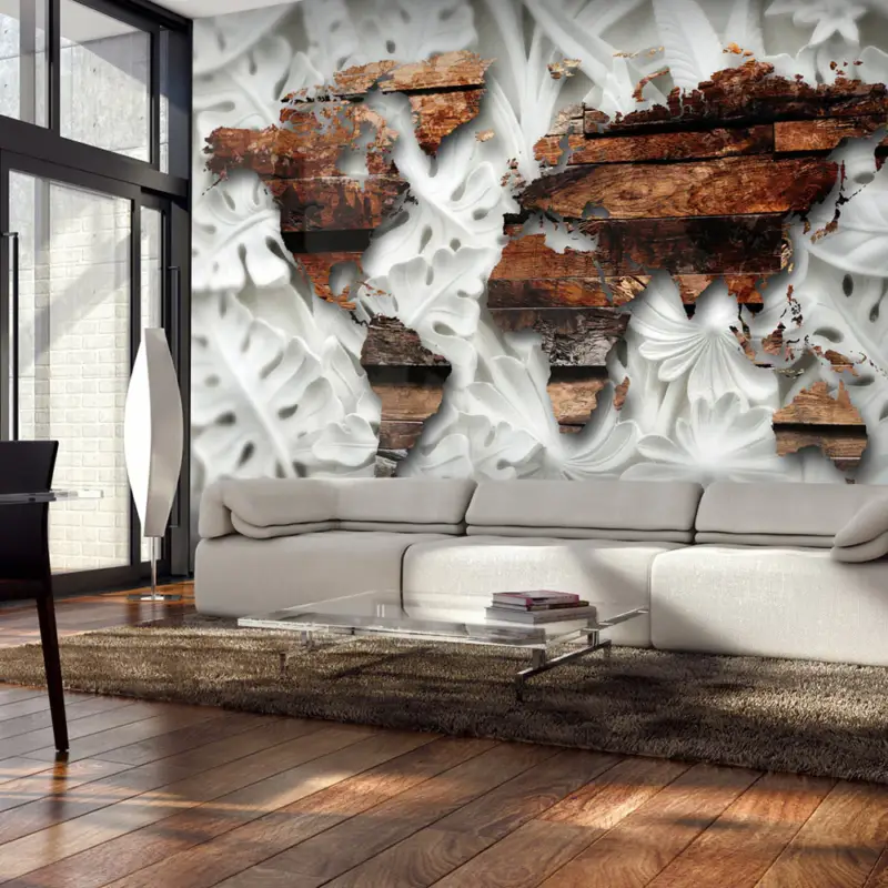 Vente Flash Fotobehang - Alabastrine Map - 400x280