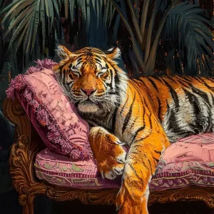 Vente Flash Tiger Vintage "Have A Rest" II posters & art prints door Theresa Haves - Premium Poster - 50x70