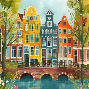 Usine Directe Amsterdam posters & art prints door Nur Rydberg - Premium Poster - 50x70