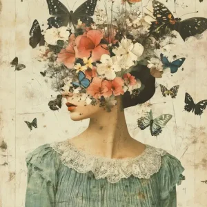 Vlinder gedachte posters & art prints door Jonas Winge - Premium Poster - 50x70 Top Vente