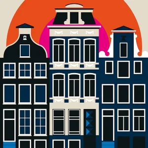 Expédition Rapide Amsterdam 69 posters & art prints door Bo Lundberg - Premium Poster - 50x70