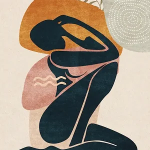 Abstract mediterraan lichaam posters & art prints door Emel Tunaboylu by The Artcircle - Premium Poster - 50x70 Nouvel Arrivage