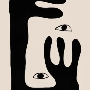 Abstract gezicht nr2. #2260844 posters & art prints door The Miuus Studio - Premium Poster - 50x70 Commande En Gros