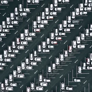 Zwarte auto uit posters & art prints door Søren Thuesen - Premium Poster - 50x70 Usine Directe