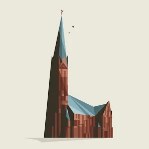 Achat Immédiat Kathedraal van Luleå posters & art prints door Niklas Brandt - Premium Poster - 50x70