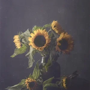 Zonnebloemen in een vaas posters & art prints door Stefan Bylin - Premium Poster - 50x70 Affaire À Saisir