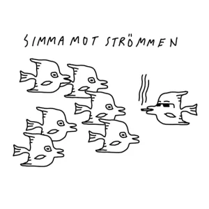 zwemmen tegen de stroom in posters & art prints door niklas hallberg - Premium Poster - 50x70 Pas Cher