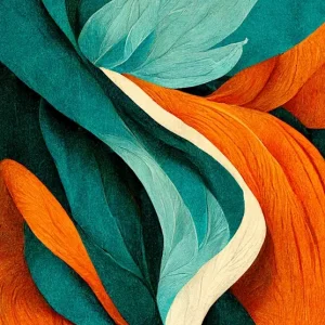 Abstracte bladeren #4 posters & art prints door Roman Rögner - Premium Poster - 50x70 Produit De Marque