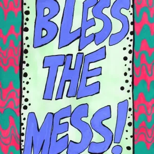 Zegen de rotzooi! posters & art prints door Jessica Pleur - Premium Poster - 50x70 Prix Réduit