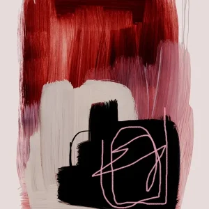 Abstracte penseelstreken 132 posters & art prints door Mareike Böhmer - Premium Poster - 50x70 Commander Maintenant