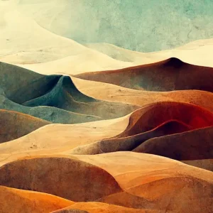 Abstracte Woestijn posters & art prints door Roman Rögner - Premium Poster - 50x70 Soldes