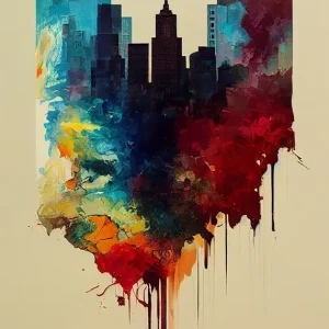 Achat Immédiat Kleurrijk NYC posters & art prints door Immersive Art - Premium Poster - 50x70