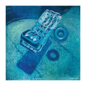 "Cyaan zwembad" posters & art prints door Josefin Ambring - Premium Poster - 50x70 Populaire