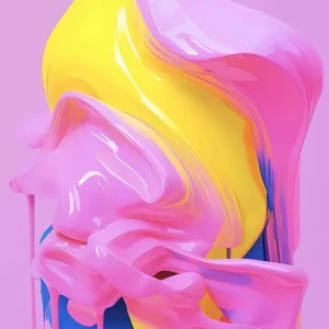 Achat Immédiat Abstracties kunst posters & art prints door Lil Bogel - Premium Poster - 50x70