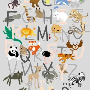 ABC-affiche posters & art prints door Tinna Ahlander - Premium Poster - 50x70 Offre Spéciale