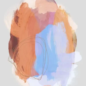 Abstracte penseelstreken 38Z posters & art prints door Mareike Böhmer - Premium Poster - 50x70 Acheter En Ligne