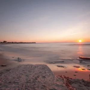 Zonsondergang Sandvik posters & art prints door Linda Emanuelsson - Premium Poster - 50x70 Meilleur Prix