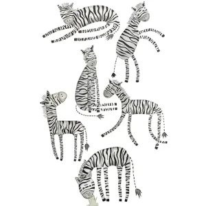 Zebras with stripes posters & art prints door Emma Sandgren - Premium Poster - 50x70 Populaire