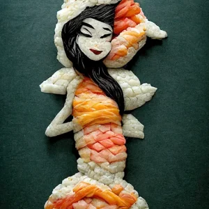 Zeemeermin I posters & art prints door Shortie.ai.art - Premium Poster - 50x70 Achat Immédiat