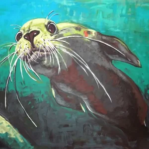 Zeeleeuw posters & art prints door Josef Köstlinger - Premium Poster - 50x70 Prix Bas