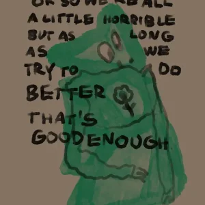 Zolang we het maar proberen posters & art prints door Jessica Pleur - Premium Poster - 50x70 Commander Maintenant