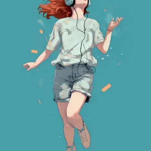 Woman With Flowing Red Hair posters & art prints door Robert Farkas - Premium Poster - 50x70 Offre Exclusive