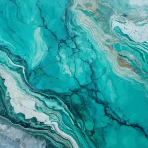 Abstract Patterns With Swirling Turquoise posters & art prints door Alpenglow Workshop - Premium Poster - 50x70 Expédition Rapide