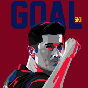 Achat Immédiat LewanGoalSki posters & art prints door Reng Guwe - Premium Poster - 50x70