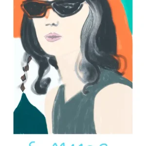 Woman in Sunglasses Exuding Summer Vibes posters & art prints door Beate Tubach - Premium Poster - 50x70 Prix Cassé