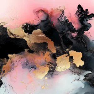 Abstracte alchemie - Obsidiaan Bloei II posters & art prints door Philippe HUGONNARD - Premium Poster - 50x70 Achat Immédiat